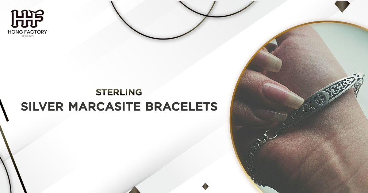 Sterling silver marcasite bracelets